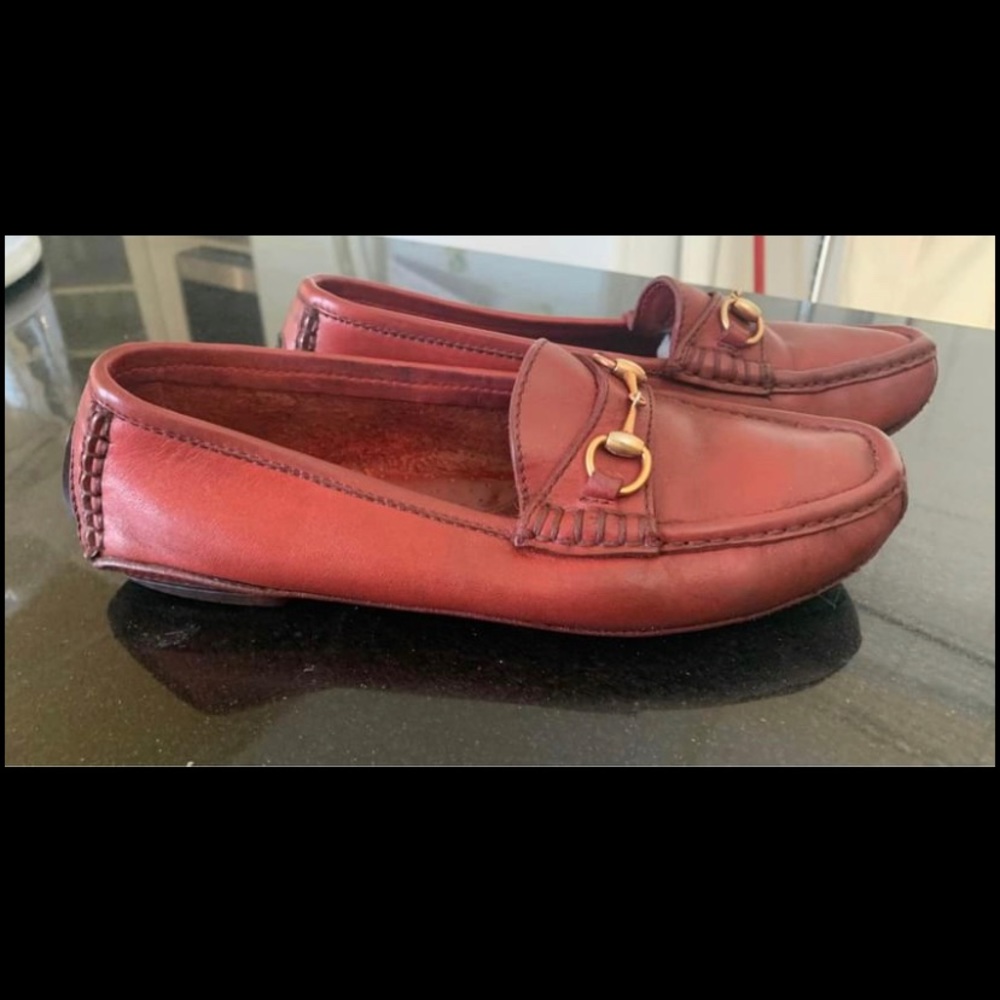 Vintage Gucci Red Driving Loafers 7.5
